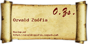 Ozvald Zsófia névjegykártya