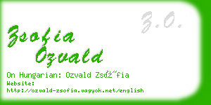 zsofia ozvald business card